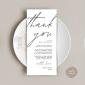 Minimale bruiloft Plaats instelling Hartelijk dank Programma