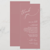 Minimale bruiloft Plaats instelling Hartelijk dank Programma (Voorkant / Achterkant)