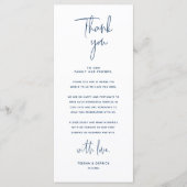 Minimale bruiloft Plaats instelling Hartelijk dank Programma (Voorkant)