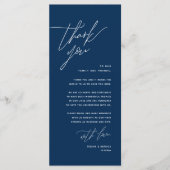 Minimale bruiloft Plaats instelling Hartelijk dank Programma (Voorkant)