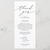 Minimale bruiloft Plaats instelling Hartelijk dank Programma (Voorkant)