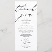 Minimale bruiloft Plaats instelling Hartelijk dank Programma (Voorkant)