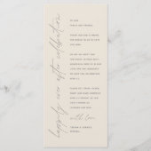 Minimale bruiloft Plaats instelling Hartelijk dank Programma (Voorkant)