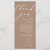 Minimale bruiloft Plaats instelling Hartelijk dank Programma (Voorkant)