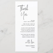 Minimale bruiloft Plaats instelling Hartelijk dank Programma (Voorkant)