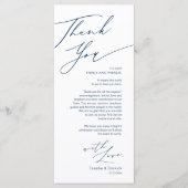 Minimale bruiloft Plaats instelling Hartelijk dank Programma (Voorkant)
