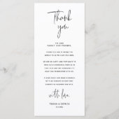 Minimale bruiloft Plaats instelling Hartelijk dank Programma (Voorkant)