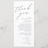 Minimale bruiloft Plaats instelling Hartelijk dank Programma (Voorkant)