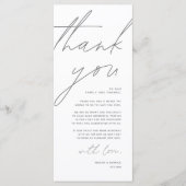 Minimale bruiloft Plaats instelling Hartelijk dank Programma (Voorkant)