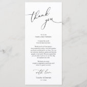 Minimale bruiloft Plaats instelling Hartelijk dank Programma (Voorkant)