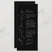 Minimale bruiloft Plaats instelling Hartelijk dank Programma (Voorkant / Achterkant)