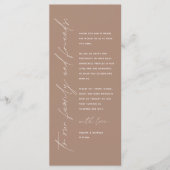 Minimale bruiloft Plaats instelling Hartelijk dank Programma (Voorkant)