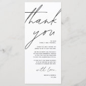 Minimale bruiloft Plaats instelling Hartelijk dank Programma (Voorkant)