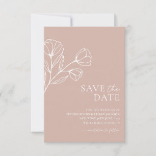 Minimale bruiloft Save the Date Botanical PEYTON