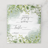 minimale bruiloften waterverf blad groen (Buitenkant ongevouwen)