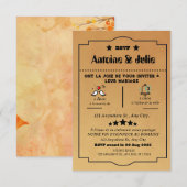 minimale bruine Elegance bruiloft RSVP Kaartje (Voorkant / Achterkant)