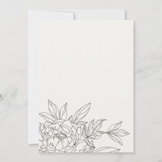 Minimale bruine schets elk jaar Jubileum Bedankkaart (Achterkant)