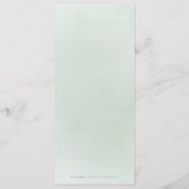 Minimale bruinrustige bruiloft menu (Achterkant)