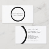 Minimale Brushstroke Circle Fotograaf Visitekaartje (Voorkant / Achterkant)