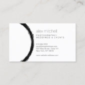 Minimale Brushstroke Circle Fotograaf Visitekaartje (Achterkant)