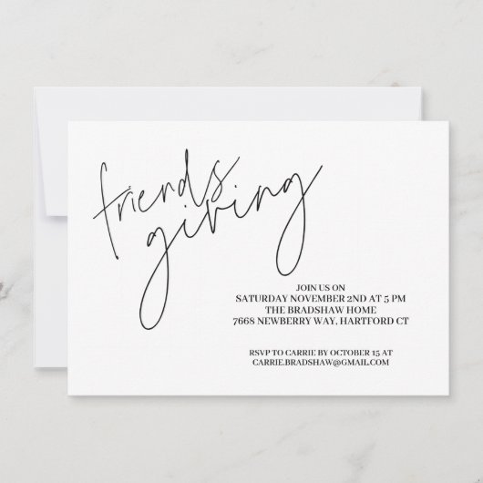 Minimale budgetvriendelijke uitnodiging (Voorkant)