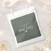 Minimale Calligrafie Bridal Party Bedankzakje (Geknipt)