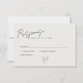 Minimale Calligrafie Script Foto RSVP Kaartje (Voorkant)