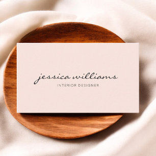 Minimale Calligraphy Roze Boutique Visitekaartje