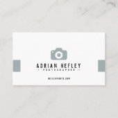 Minimale camera fotograaf Mint Two Side Visitekaartje (Voorkant)