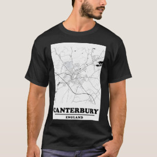 Minimale Canterbury Kaart T-shirt