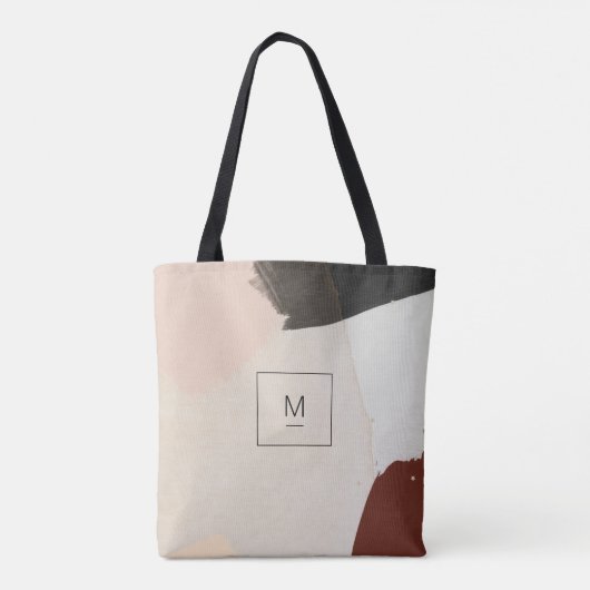Minimale Canvas tas penseelstreek roze Bourgogne (Achterkant)