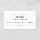 Minimale Celestial Uil Zwart & Wit Tarot Reader Visitekaartje (Achterkant)