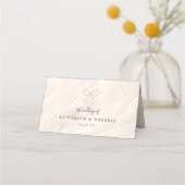 Minimale Champagne Parel Boog Bruiloft Escort (Achterkant)