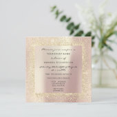 Minimale Champaigne Gold Black Confetti Roos Blush Kaart (Staand voorkant)