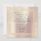 Minimale Champaigne Gold Black Confetti Roos Blush Kaart (Voorkant)