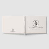 Minimale chique bruiloft Monogram bruid en bruideg Gastenboek (Volledig)