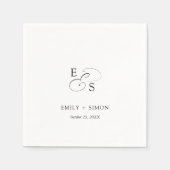 Minimale chique bruiloft servet (Voorkant)