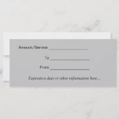 Minimale chiropractor cadeaubon (Achterkant)