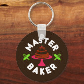 Minimale chocolade-kap voor Master Baker Sleutelhanger (Voorkant)