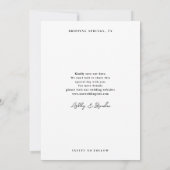 Minimale cijfers bruiloft opslaan Datum Save The Date (Achterkant)