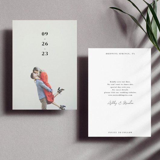 Minimale cijfers bruiloft opslaan Datum Save The Date