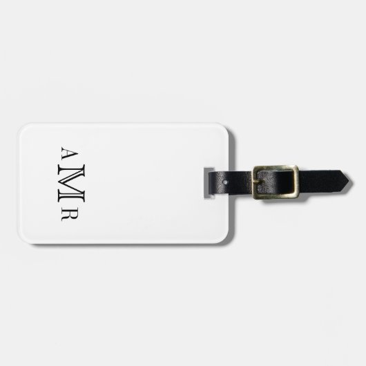 Minimale Classic Monogram aangepast Bagagelabel (Voorkant horizontaal)