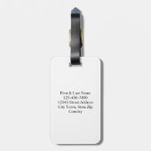 Minimale Classic Monogram aangepast Bagagelabel (Achterkant verticaal)