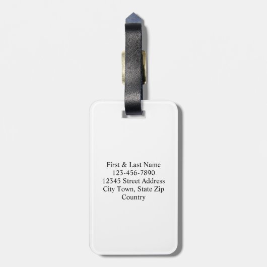 Minimale Classic Monogram aangepast Bagagelabel (Achterkant verticaal)