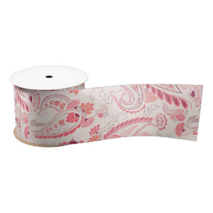 Minimale classy Modern Blush Pink Red Paisley Lint