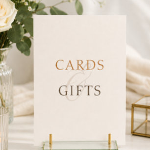 Minimale Cocoa Bruine Kaarten Geschenken Bruiloft
