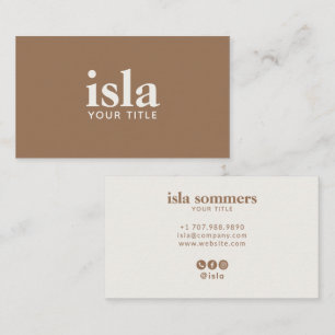 Minimale Cocoa Cream Professionele Typografie Logo Visitekaartje