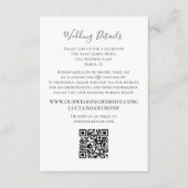 Minimale code QR-code voor Bourgogne-bruiloft Informatiekaartje (Voorkant)