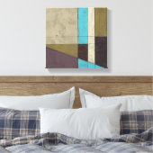 Minimale contemporay-schildering met diepe kleur canvas afdruk (Insitu (Slaapkamer))