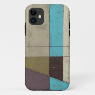 Minimale contemporay-schildering met diepe kleur iPhone 11 hoesje